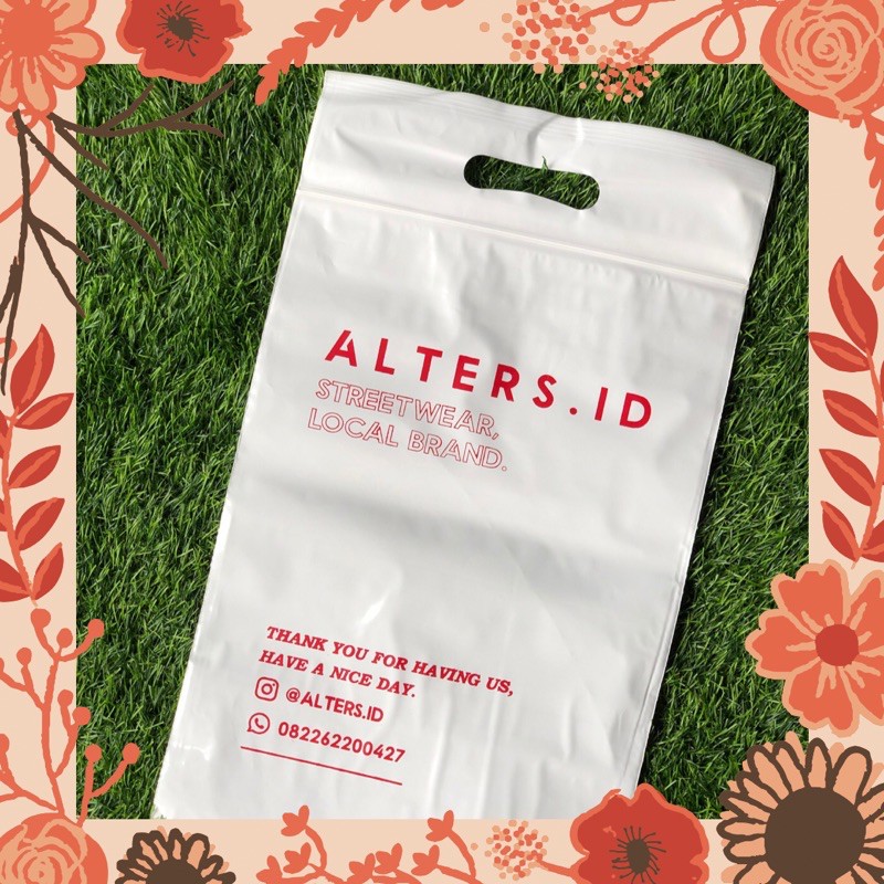 

PLASTIK KLIP PLONG ZIPLOCK FREE SABLON UKURAN 25x35+7 PUTIH SUSU