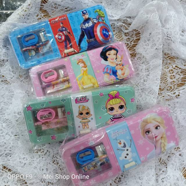 

Tempat pensil kaleng fullset Convex Window KT-6619