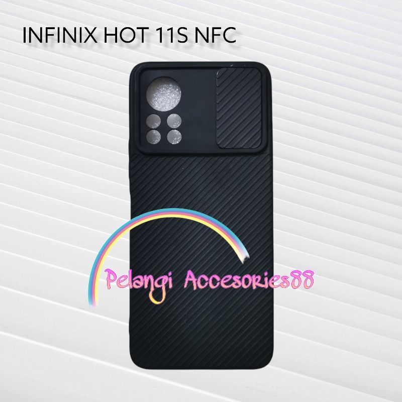 CASE INFINIX HOT 11S NFC SOFTCASE SLEDING WARNA WARNI - POLOS NON SLOT CARD