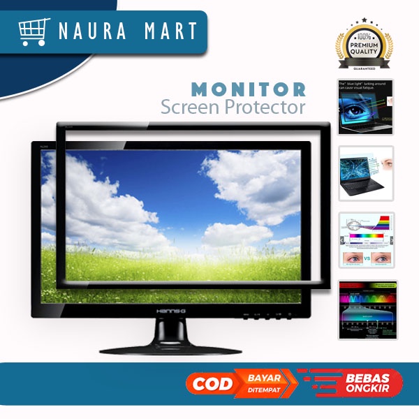 screen protector anti radiasi layar computer laptop tv lcd 24 INC