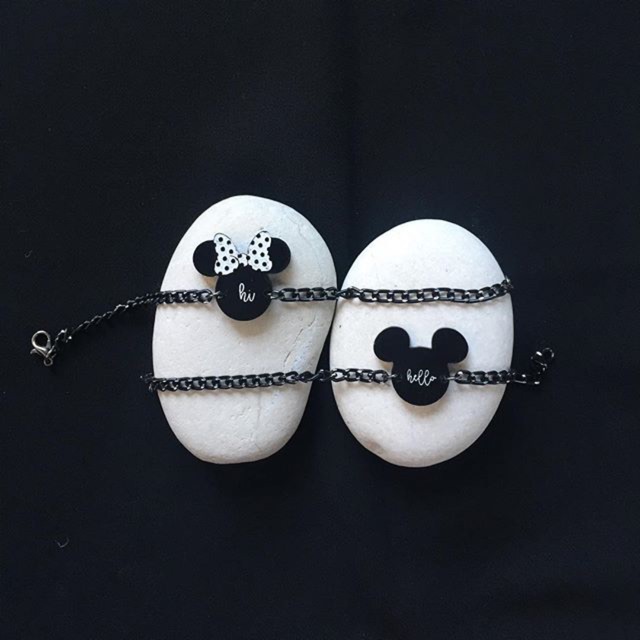 WODS Gelang  nama Mickey atau Minnie include box per 