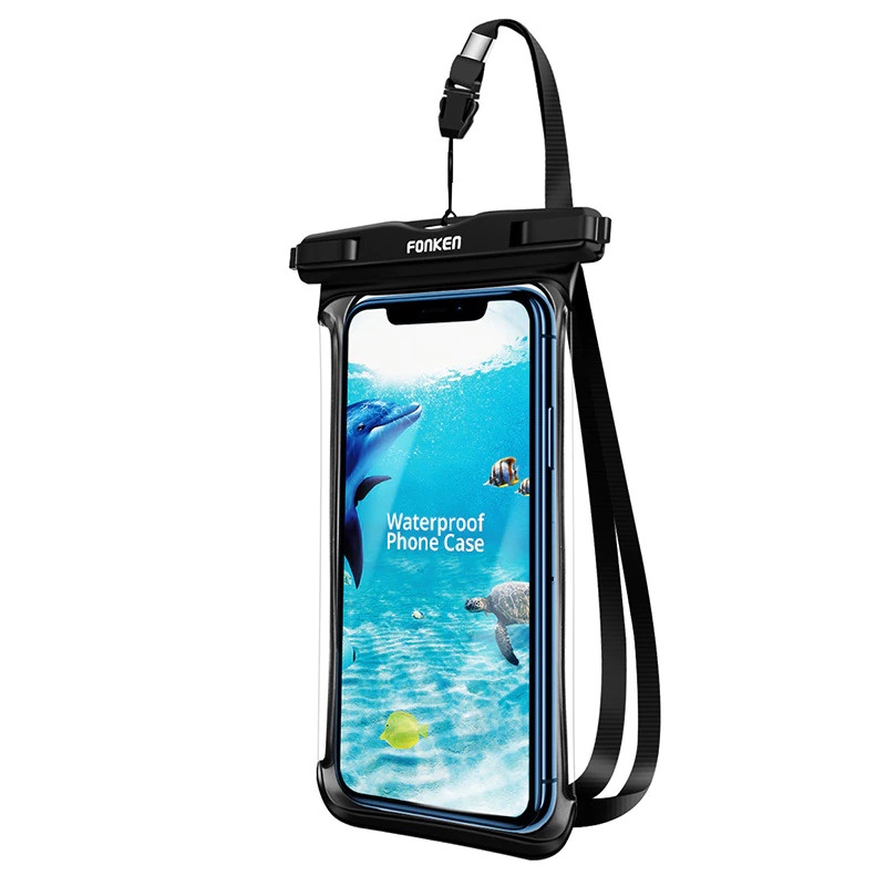 FONKEN Casing Anti Air Smartphone Waterproof Case Underwater Bag - FO176 - Black