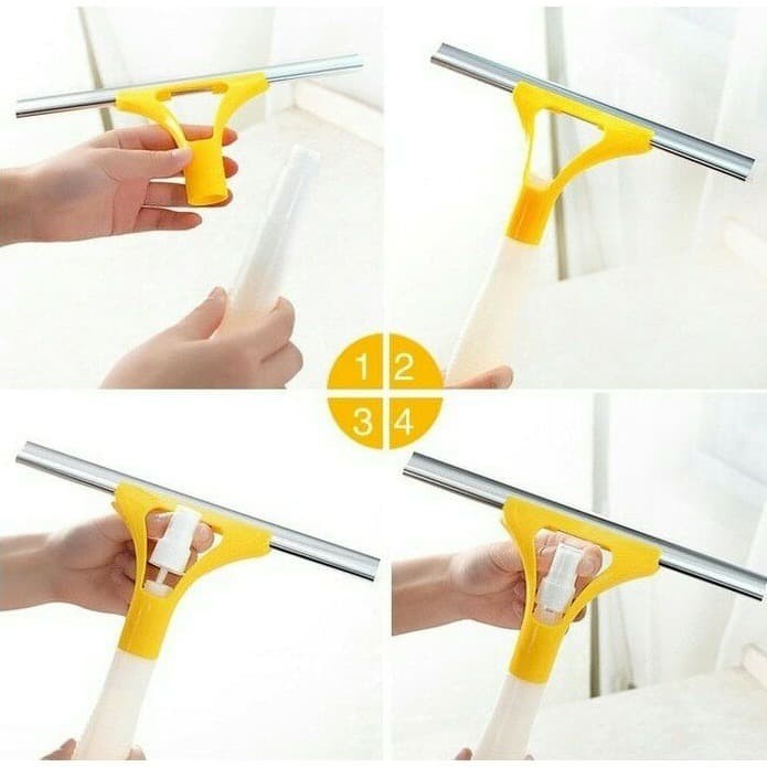 Wiper Pembersih Kaca Dengan Spray Serbaguna Spray Window Cleaner 2in1