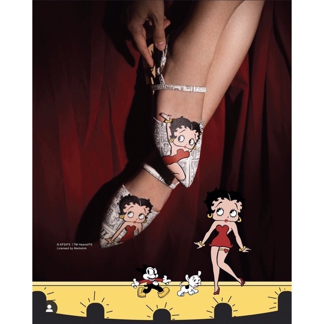PRELOVED Ittaherl Betty Boop vol.2 Betty Boop Broadway Slipper BW