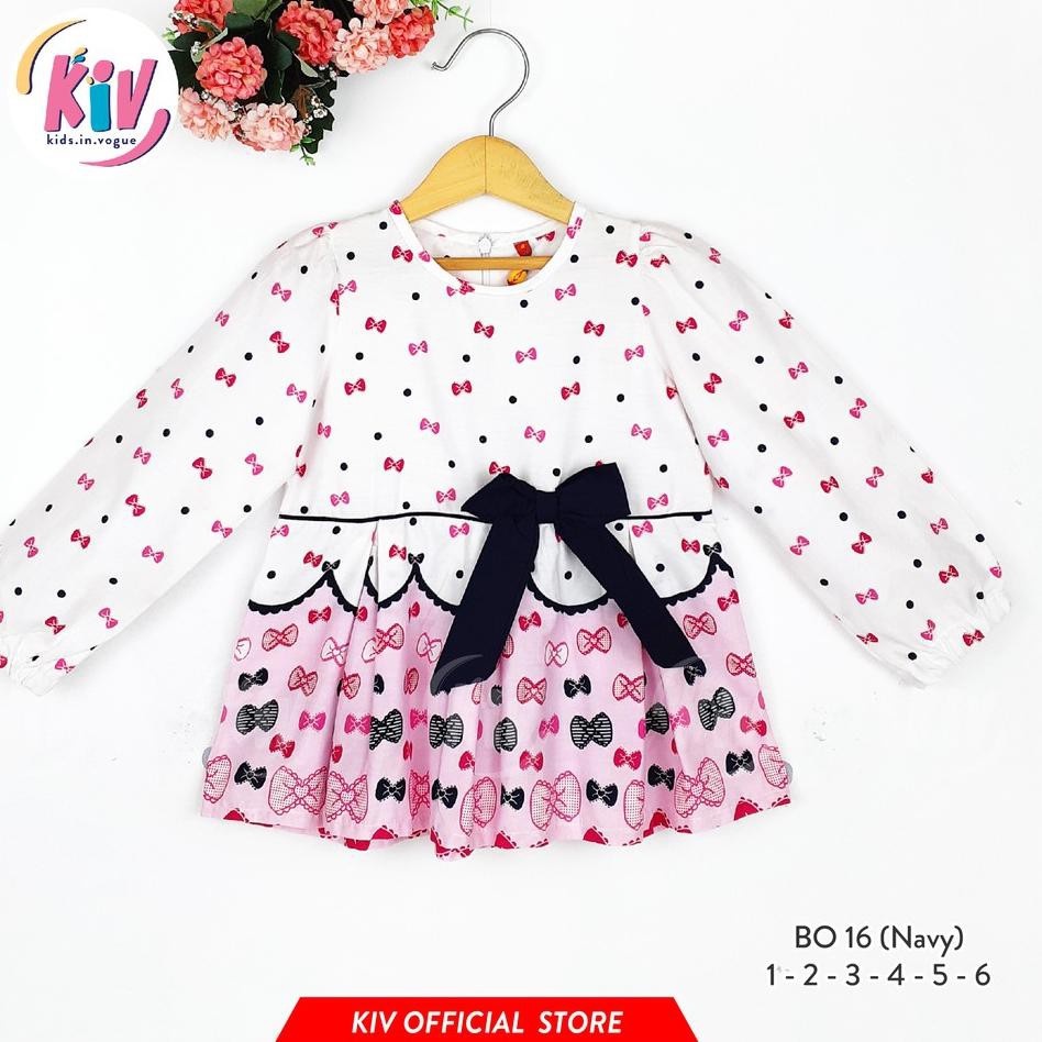 KIV Baju Atasan Anak Perempuan Katun Motif Pita BO 16 | Baju Atasan Anak