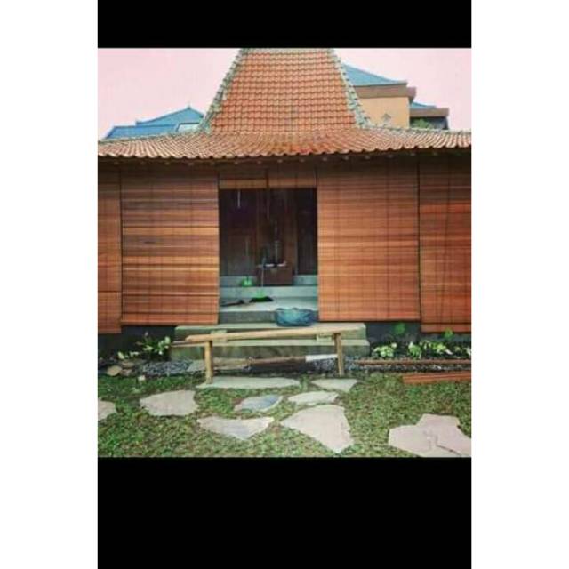 Tikar gulung kayu merbau