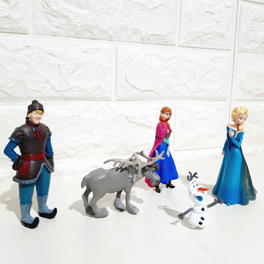 Disney Frozen set 5 Figur Action Kado Anak Topper Cake Murah