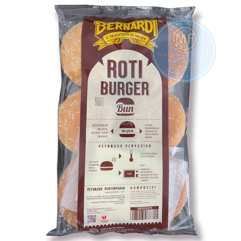 

ROTI BURGER BERNARDI WIJEN 6 PCS