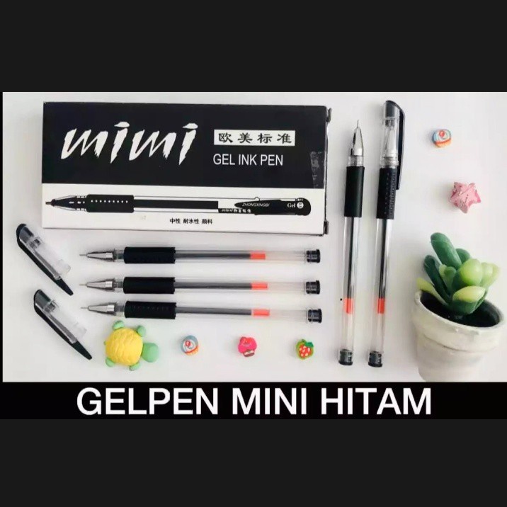 

AS888 - Pulpen Gel / Gel Pen Pulpen Mimi /Pen Murah Isi 12 Pcs Warna Hitam