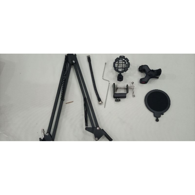 Bracket Arm Stand Mic Condenser Microphone Tiang Dudukan Mikrofon HP Smartphone Vlog Recording