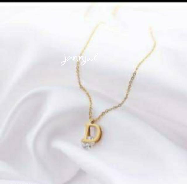 100% kalung titanium asli anti karat Rose korea gold KT-06