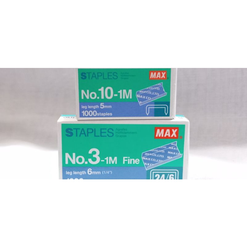 

Isi Staples MAX No.10-1M & No.3-1M / Isi Staples MAX Besar & Kecl