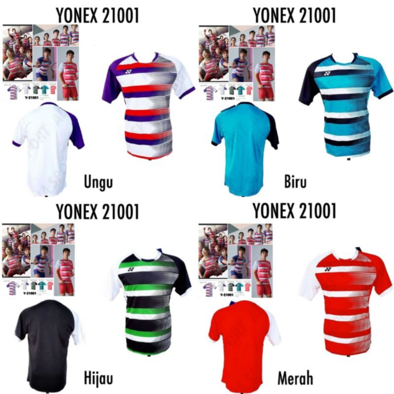 MURAH COD Baju Kaos Jersey Badminton Bulutangkis LYD Yonex Grade Original Import 21001 GO Import