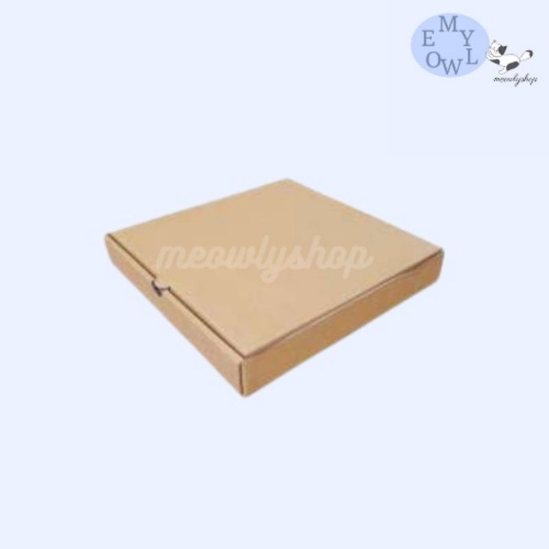 

(min order 5pcs) kardus/box pizza diecut premium lock uk. 25x15x5,5cm