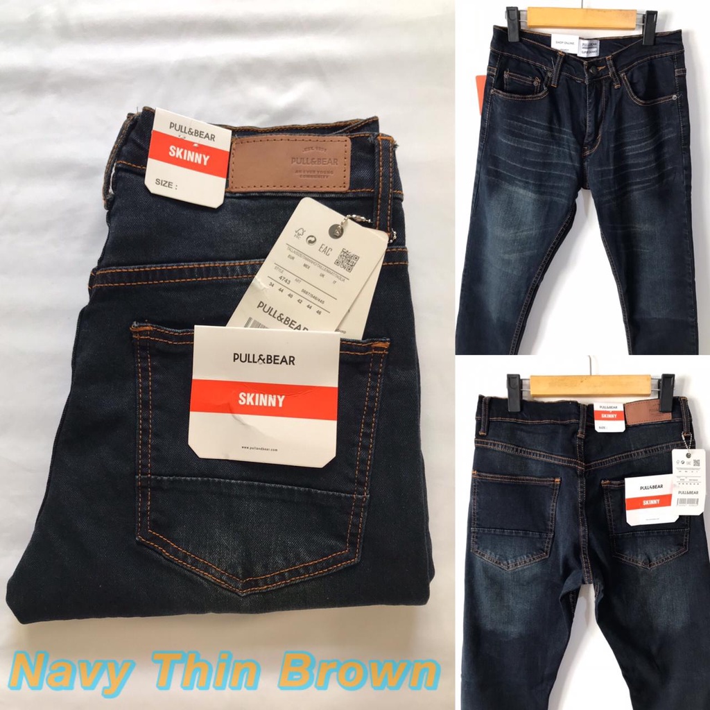 CELANA JEANS PRIA PULL&amp;BEAR SKINNY STRETCH PENSIL SOFT JEANS PREMIUM P&amp;B PULL AND BEAR ALL MODEL NEW