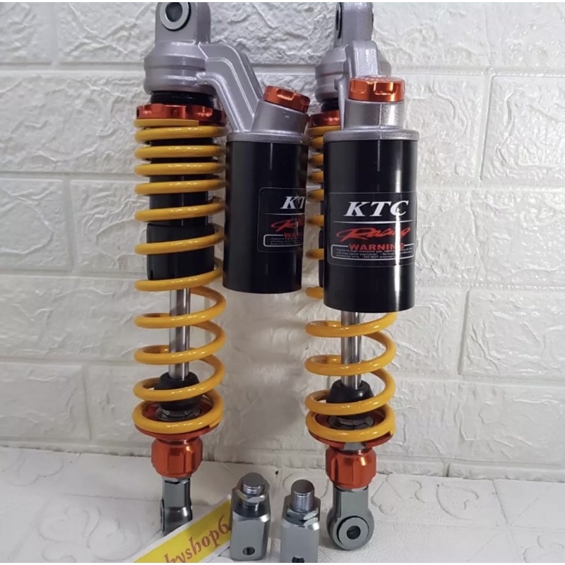 SHOCKBREAKER TABUNG KTC EXTREM  ATAS BELAKANG 280/320/340 JUPITER.VEGA ZR.FIZR rx king-Yellow tabung black