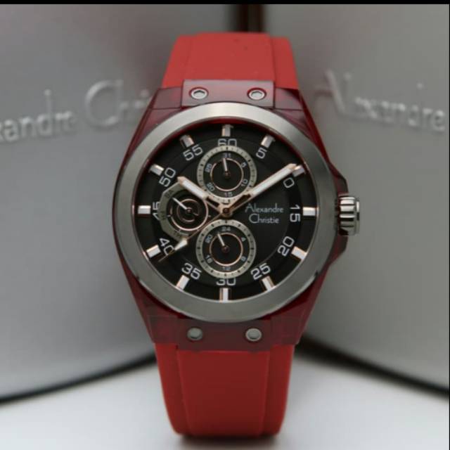 Jam pria ALEXANDRE CHRISTIE AC6546 MERAH