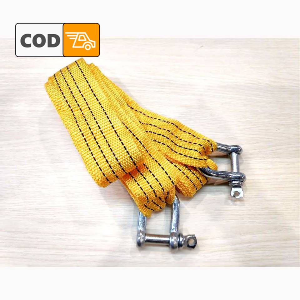 Tali Derek Mobil Kuat Emergency dengan Cantolan Pengait Sabuk Pengikat Barang Mobil Truk 3 Ton