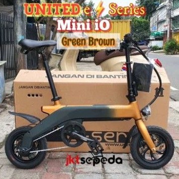 Sepeda Lipat Listrik E Folding Bike United Mini IO 12 inch
