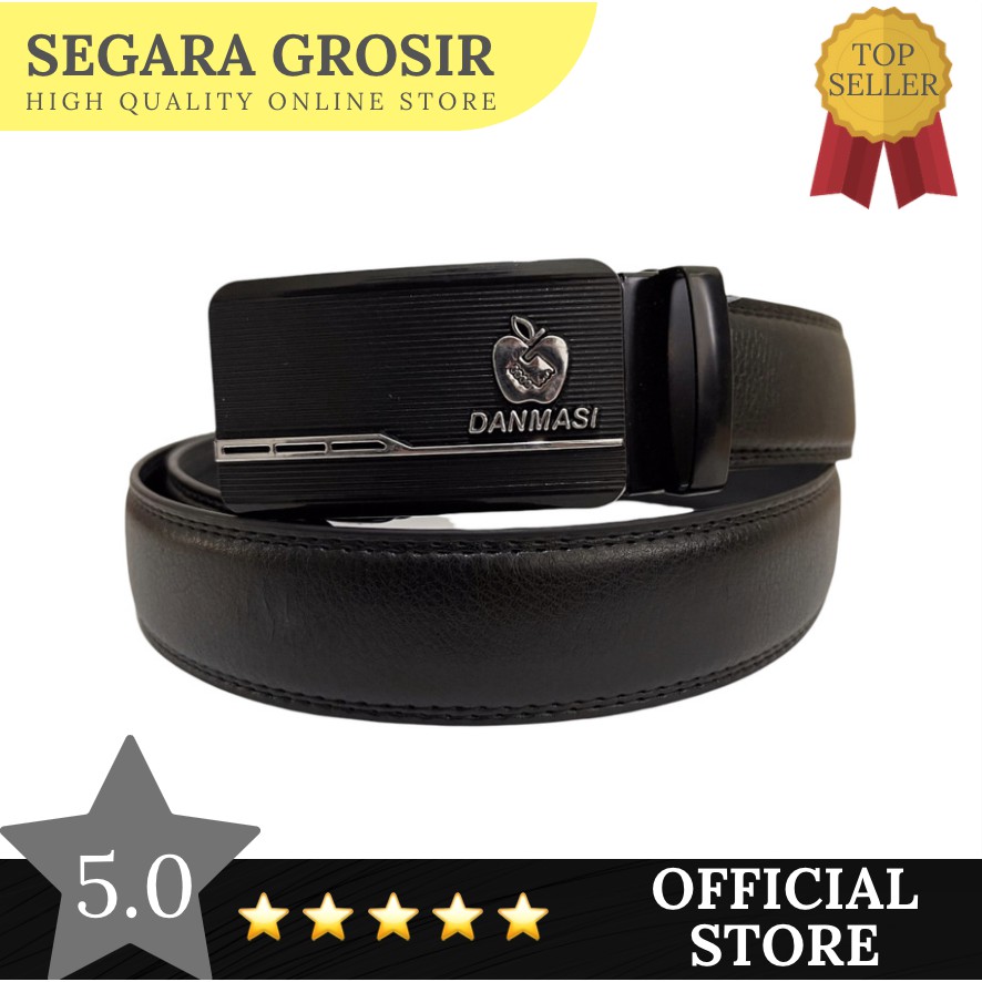 IKAT PINGGANG PRIA PREMIUM LEATHER PRIA TALI SABUK MEN BELT KANTOR FORMAL GESPER GESLET003