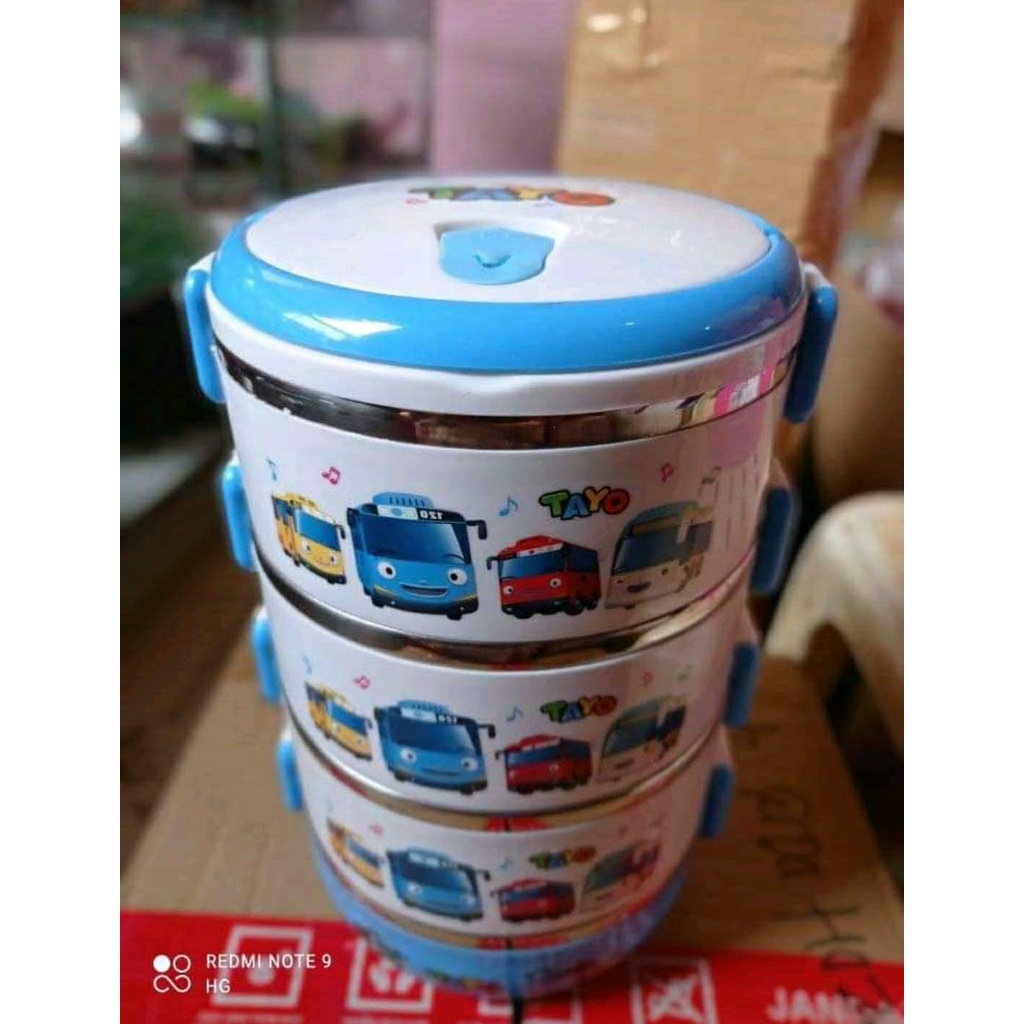 RANTANG 4 SUSUN KARAKTER/RANTANG SUSUN/RANTANG MAKANAN/RANTANG NASI DAN LAUK/TEMPAT NASI/RANTANG