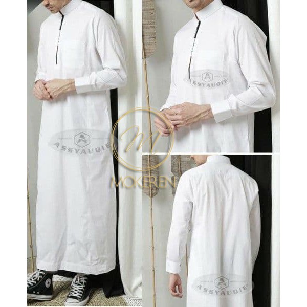 JUBAH PRIA ASSYAUQIE PUTIH