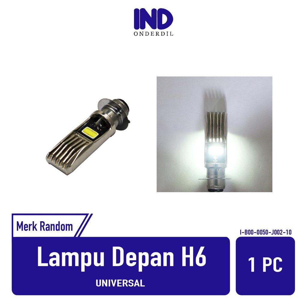 Lampu  Depan-Utama H6 2 LED 2 Sisi 12+12 Watt T19  Super Terang Warna Putih Bisa Untuk Motor Matic-Bebek-Universal-Yamaha-Honda-Suzuki