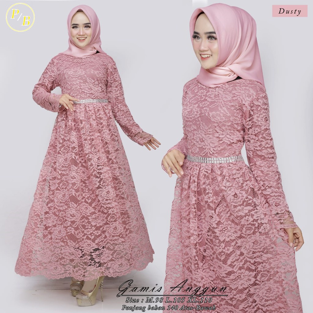 Kebaya Anggun Gamis Kekinian Gamis Pesta Gamis Brokat Glitter Gamis Modern Shopee Indonesia