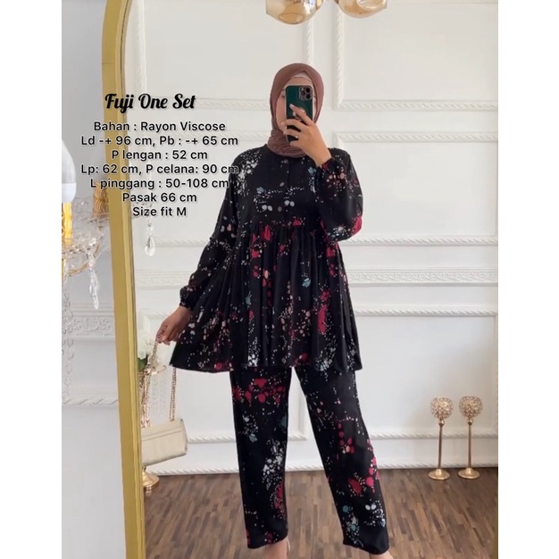 ONE SET RAYON PREMIUM / SETELAN RAYON DAILY ONE SET BAJU SETELAN WANITA-FUJI ONE SET