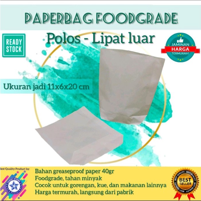 

SALE Kantong Kertas 20x11x6cm 100pcs - POLOS LPT LUAR