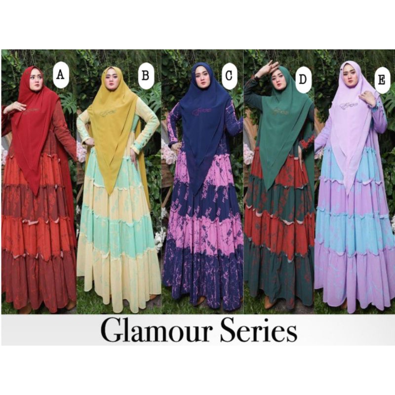 Glamour Series Printing by Erce ( READY )/syar'i erce original/gamis erce terbaru