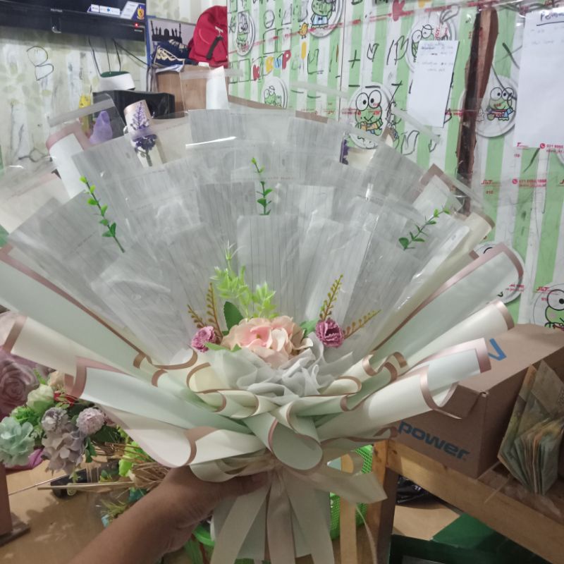 Buket uang kosong 25 lembar Free dus packing