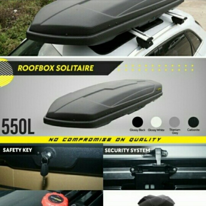 Roof Box / Roofbox Solitaire Otorack 550L - Hitam