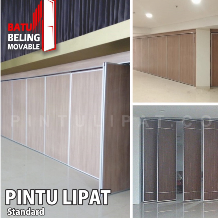 Pintu Lipat Biasa HMR Pengaman Toko Rumah Roda Geser Minimalis