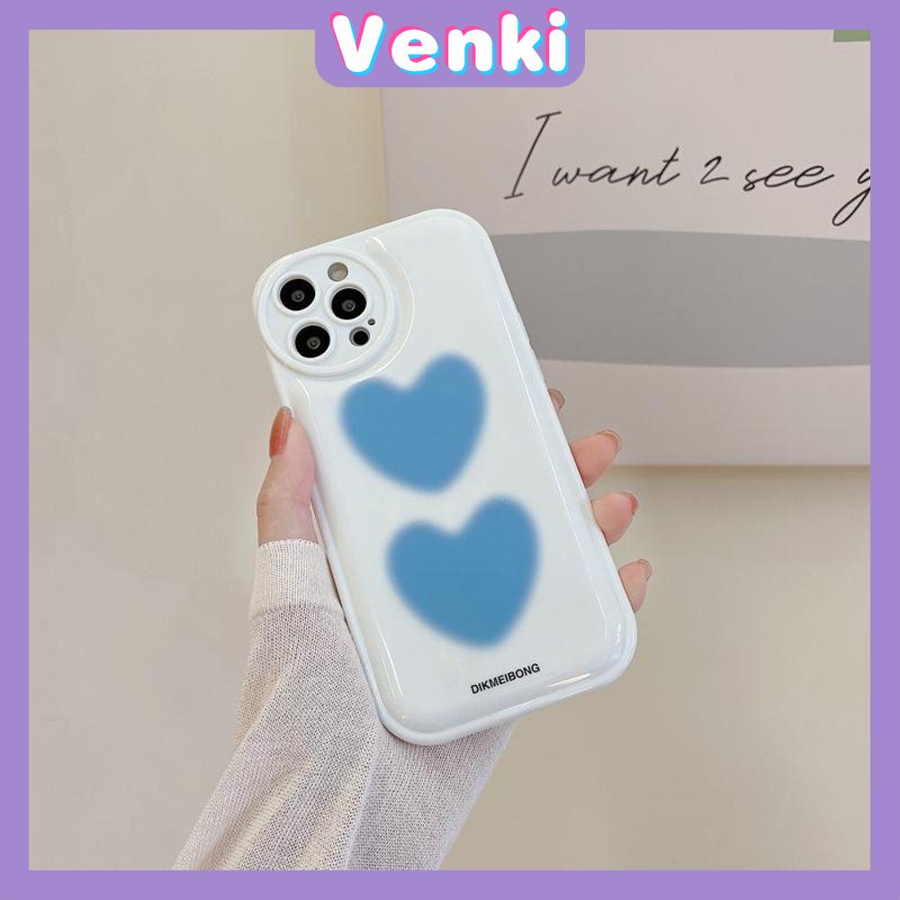 iPhone Case Silicone Soft Case Airbag Shockproof Protection Camera Blue Heart Simple Cute Compatible For iPhone 11 Pro Max 13 Pro Max 12 Pro Max 7Plus xr XS Max