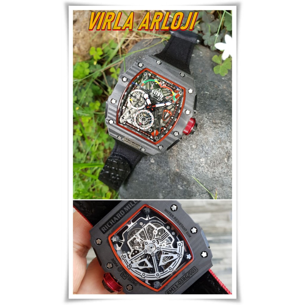 Jam Tangan Pria RM50-03 Carbon Automatic