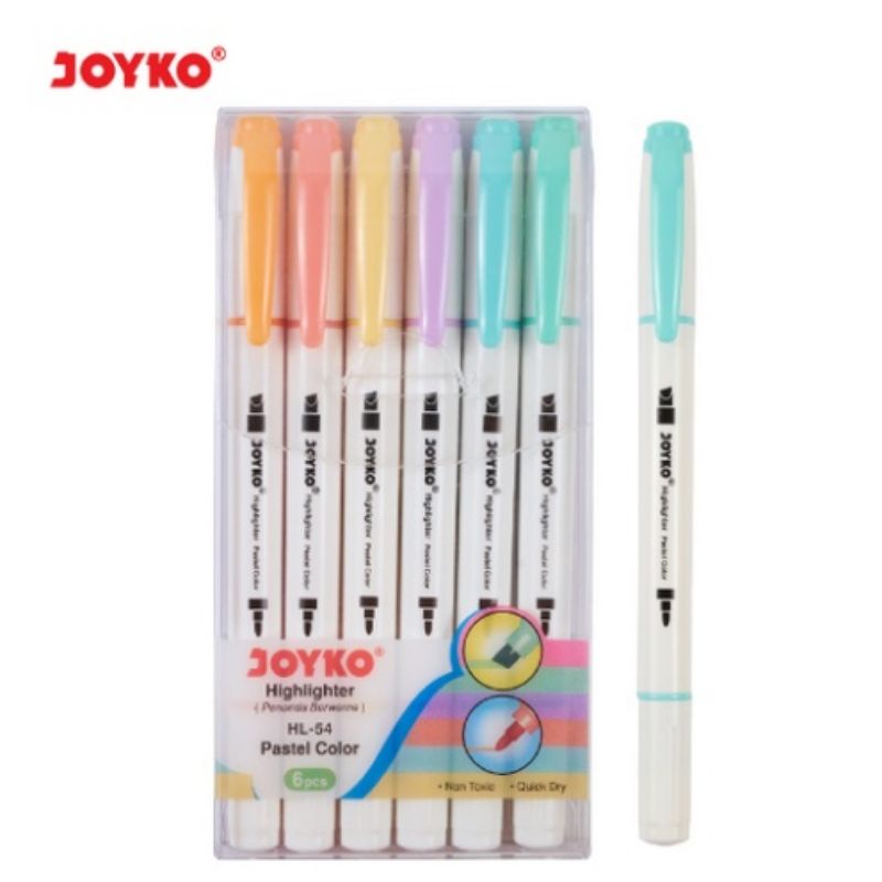 

JOYKO Stabilo Pastel 2 In 1 HL-54 Dan HL-55 Dual Tip Highlighter Soft Color