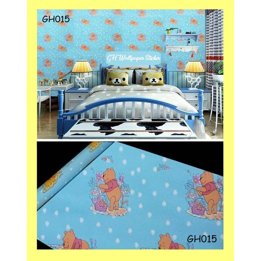 Stiker Dinding Aesthetic Wallpaper Stiker 3D Wallpaper Dinding Kamar Tidur 45Cm X 10M Wallpaper Dinding Ruang Tamu Elegan-GH015