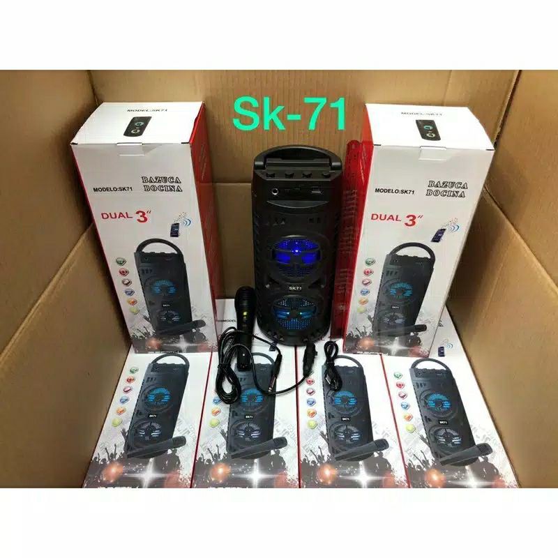 Speaker Bluetooth SK-71 plus Mic bazooka speaker