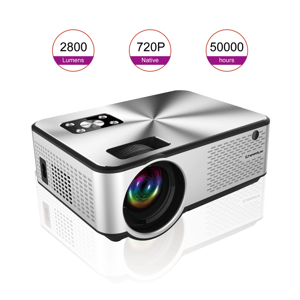 CHEERLUX C9 TV Original LED Projector 2800Lumens 1280x720 Native Resolution Support 1080P