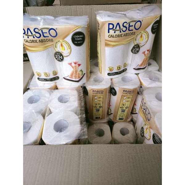 tissue paseo kitchen towel 2 roll/tisue tisu dapur calorie absorb 2rol