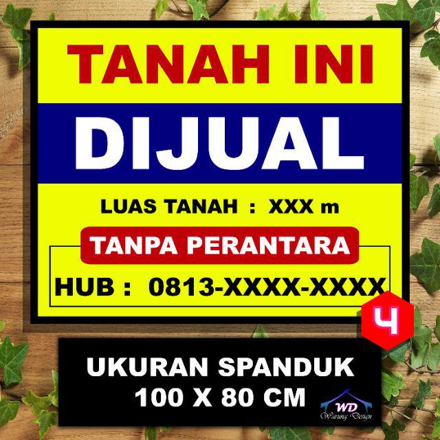 Contoh Plang Jual Tanah - contoh spanduk makanan dan minuman