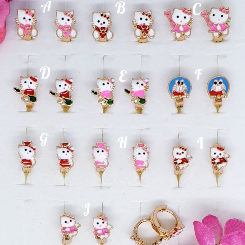 anting anak bulat lapis mas karakter♡GOTEN-11♡