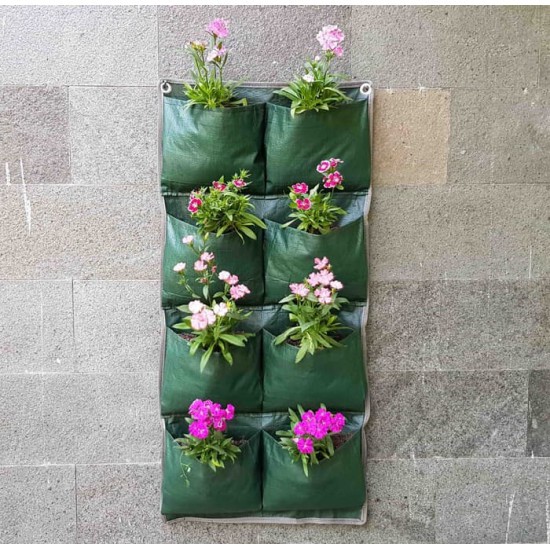 Wall Planter Easy Grow 8 Kantong Vertical POLIBEK POT GANTUNG DINDING TANAMAN HIAS Planterbag 2x4