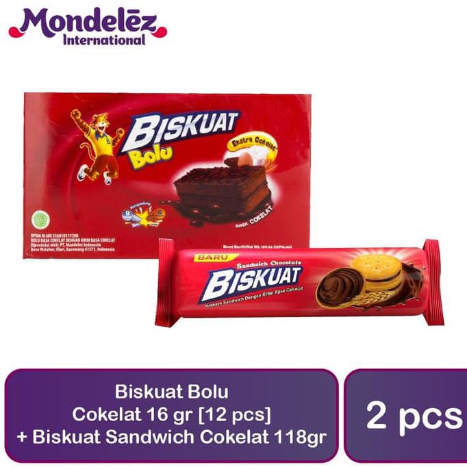 

Hot Item Biskuat Bolu Cokelat 16 Gr 12 Pcs + Biskuat Sandwich Cokelat 118Gr