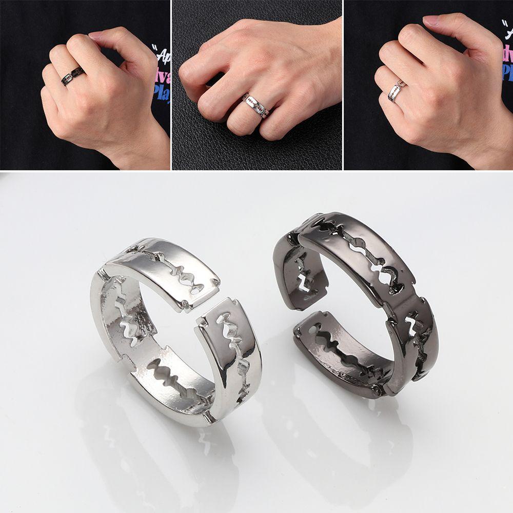 Lily Bladed Ring Wedding Female Male Rock Mens Rings Adjustable Hip Hop Punk