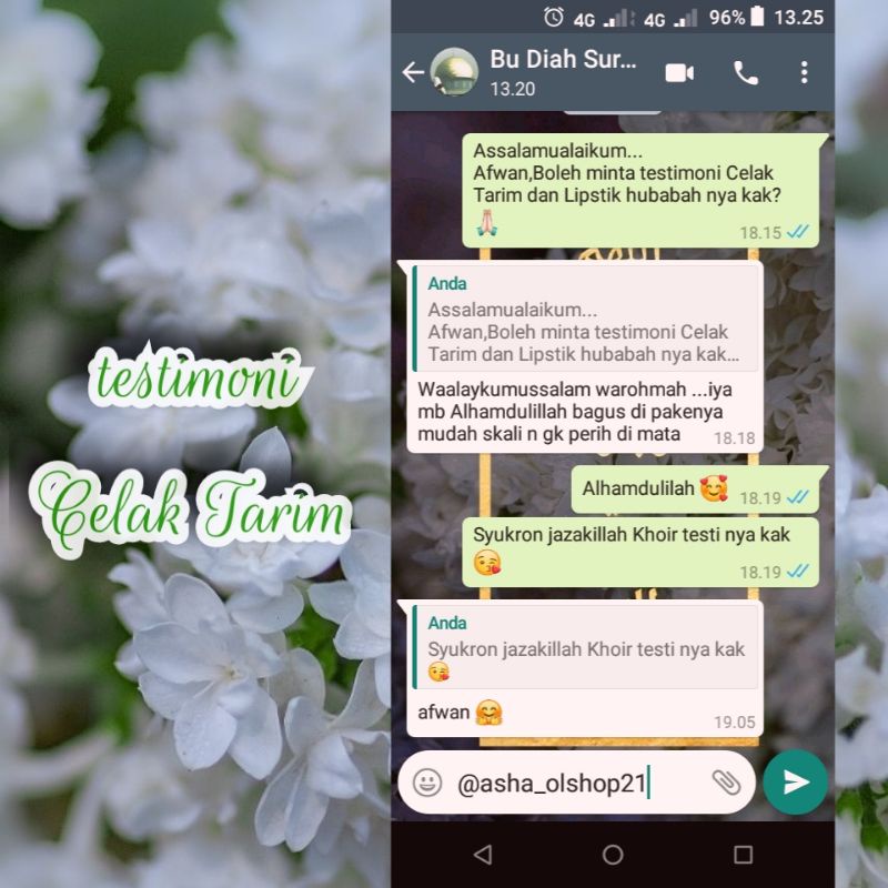 Celak Tarim Free stiker Darkah Terompah &amp; do'a