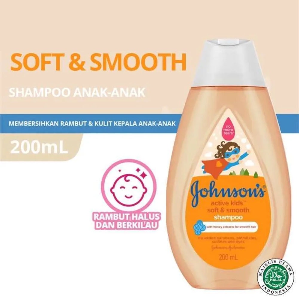 COD Johnson Baby Shampoo Active Kids - Shampo Bayi Soft &amp; Smooth - Johnsons Shampo Bayi 200ml - John