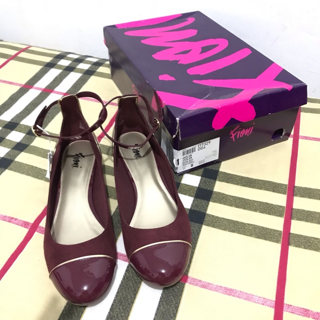 Ballerina Flat Shoes Sepatu Antislip Merek Fioni Size 8 EUR 38,5 insole 24,5cm