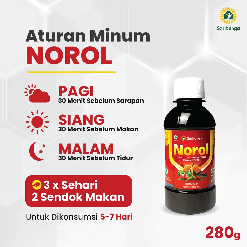 ORIGINAL Madu NOROL Obat Terapi Kolestrol Asam Urat Dan Trigliserida